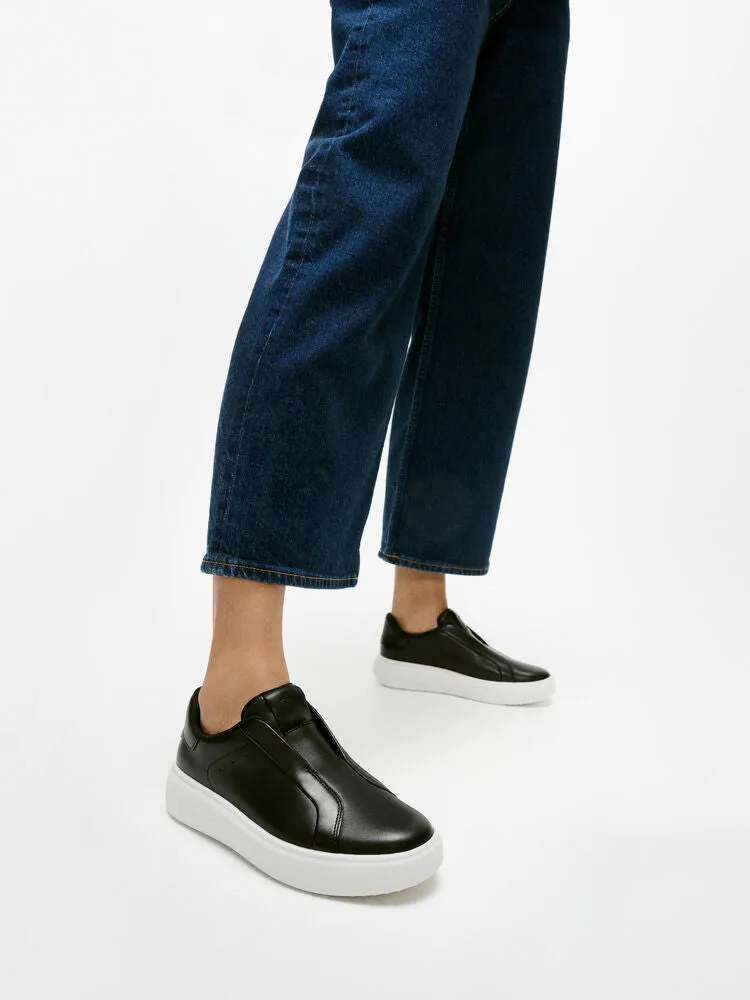 FitFlop RTG Leather Laceless Sneakers - Black
