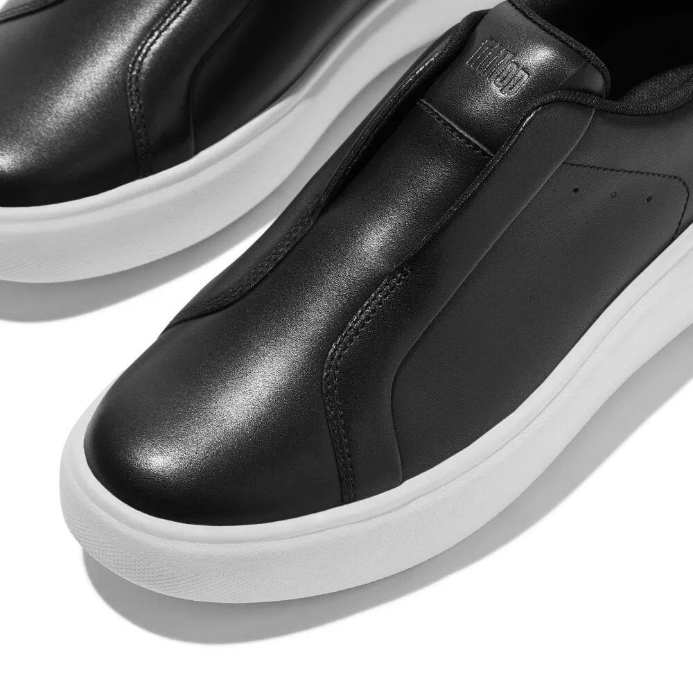 FitFlop RTG Leather Laceless Sneakers - Black