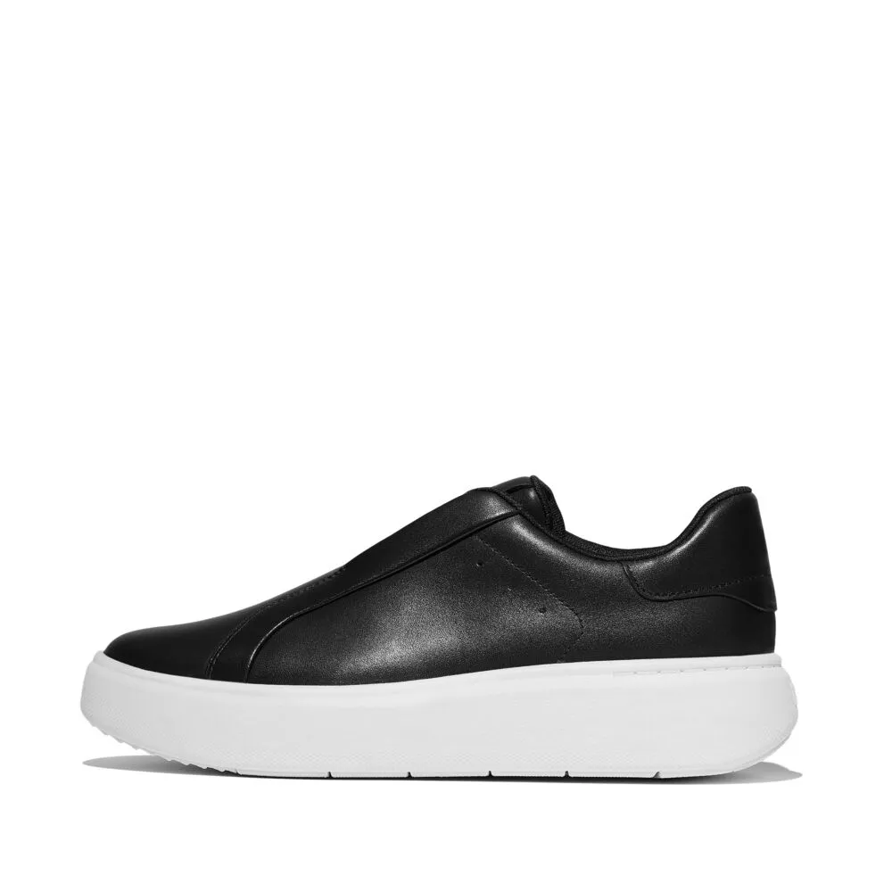 FitFlop RTG Leather Laceless Sneakers - Black