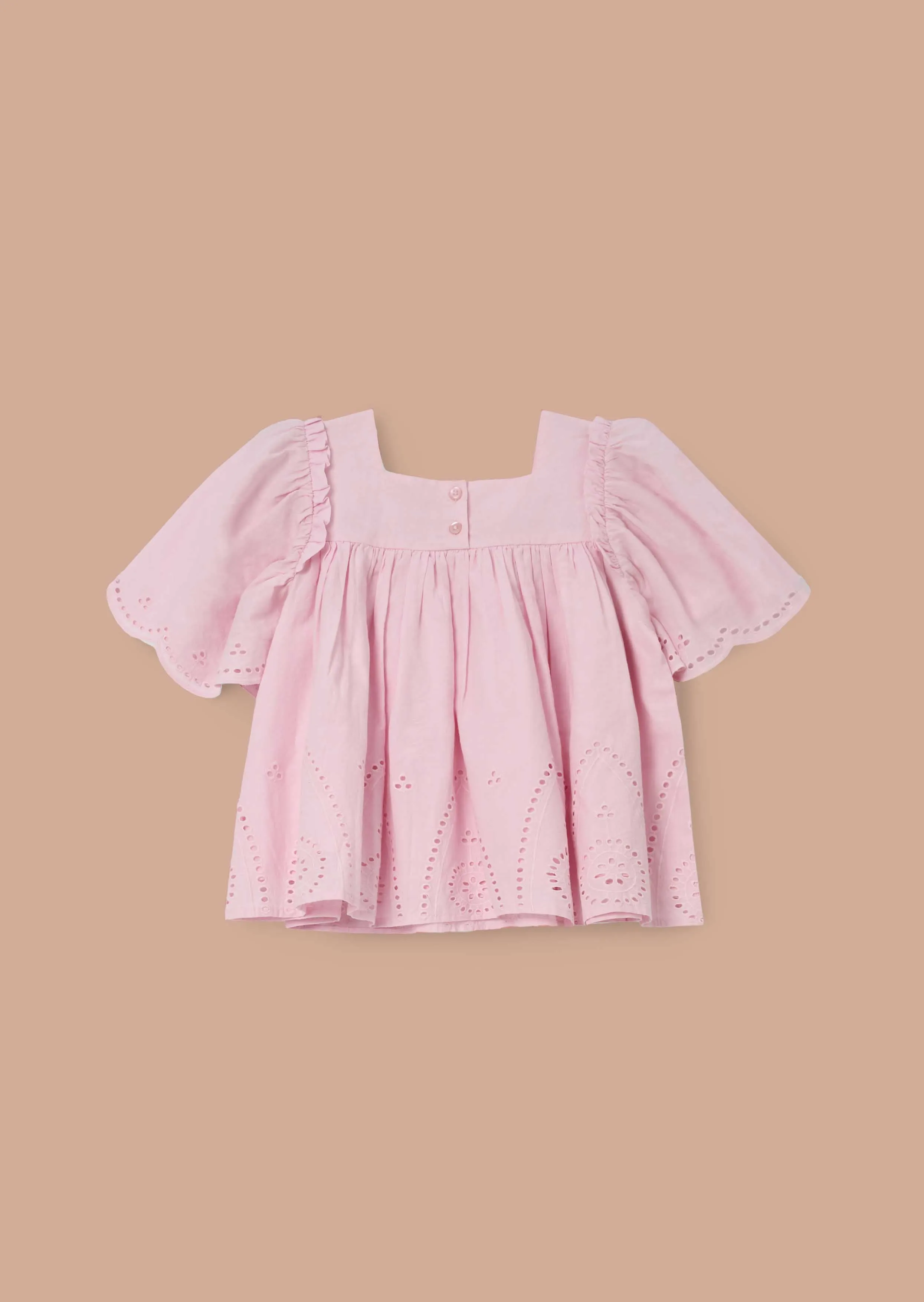 Flo Pink Woven Cotton Top