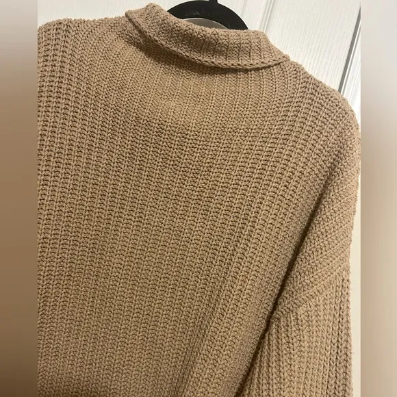 Free People Knit Cozy Tan Sweater Brown Chunky FPM