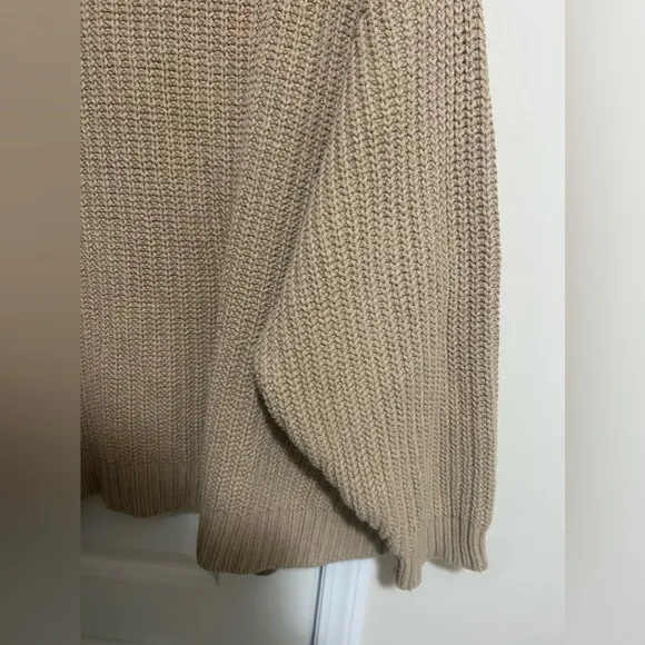 Free People Knit Cozy Tan Sweater Brown Chunky FPM