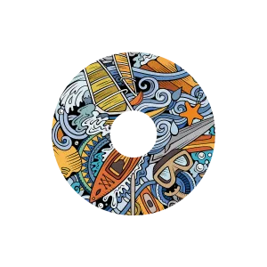 Freestyle Libre Watersport Doodles Design Patches