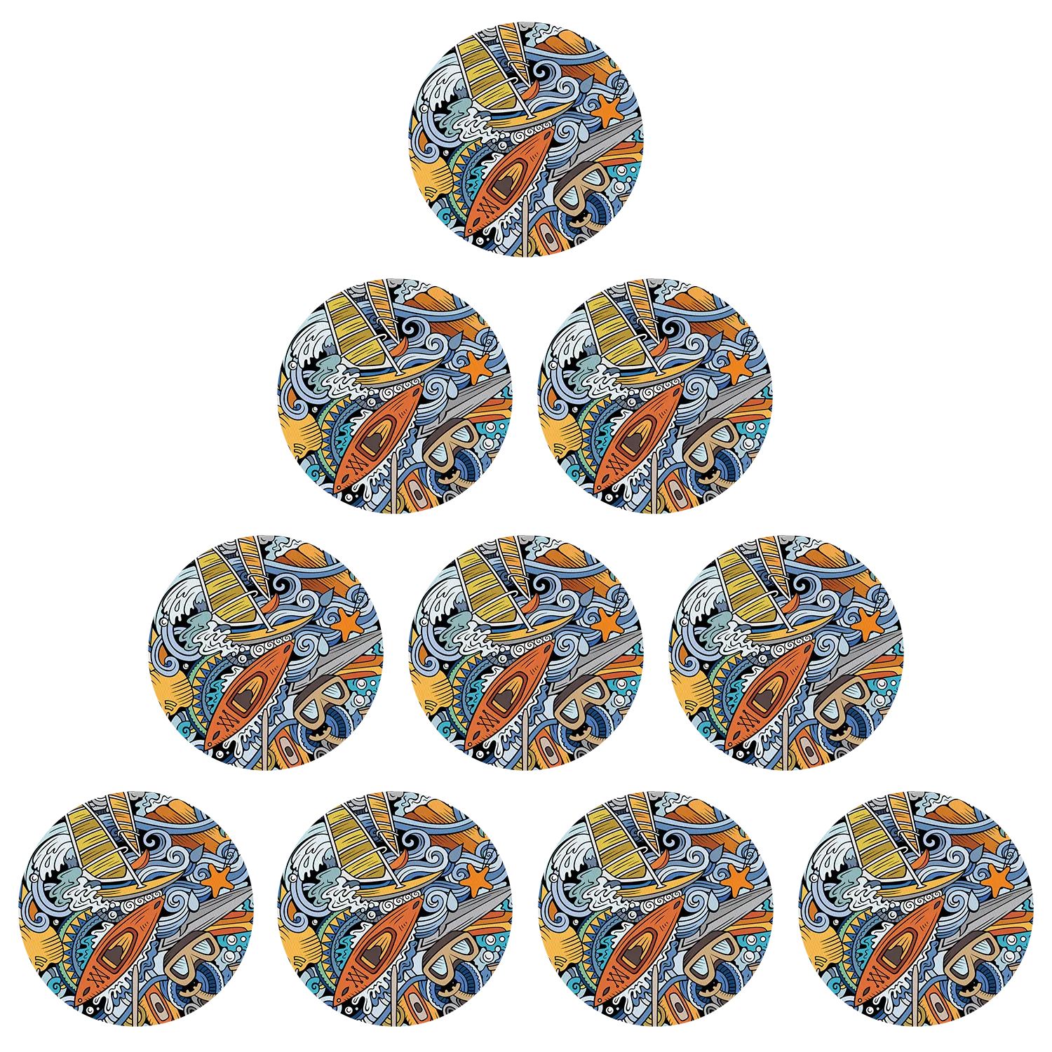 Freestyle Libre Watersport Doodles Design Patches