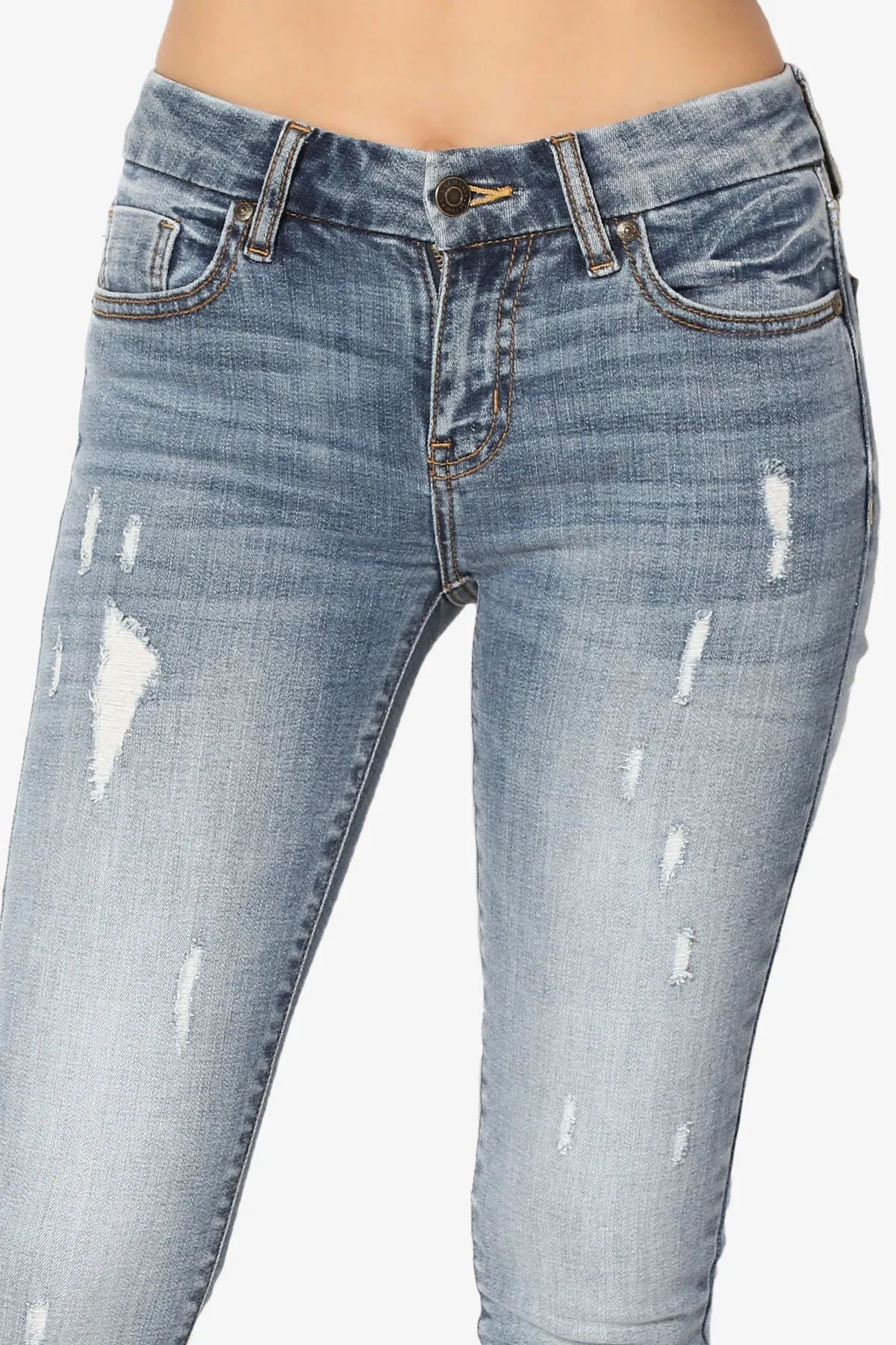 Greta Roll Up Skinny Jeans in Medium