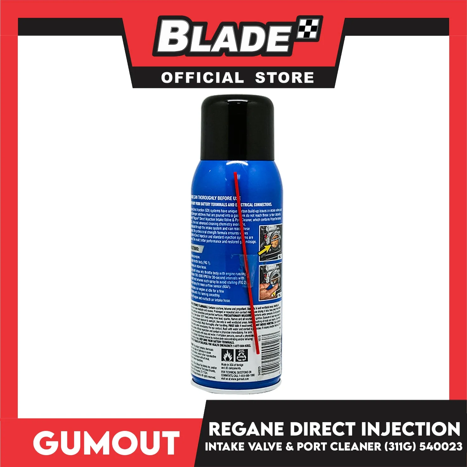 Gumout Regane Direct Injection Intake Valve & Port Cleaner Performance Additives 311g 11onz  540023 Quickly Restores Lost Performance