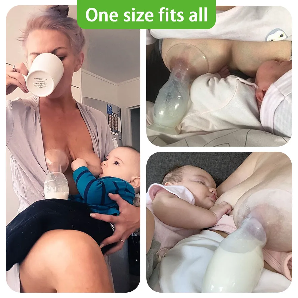 Haakaa Manual Breast Pump with Base with Silicone Lid Set
