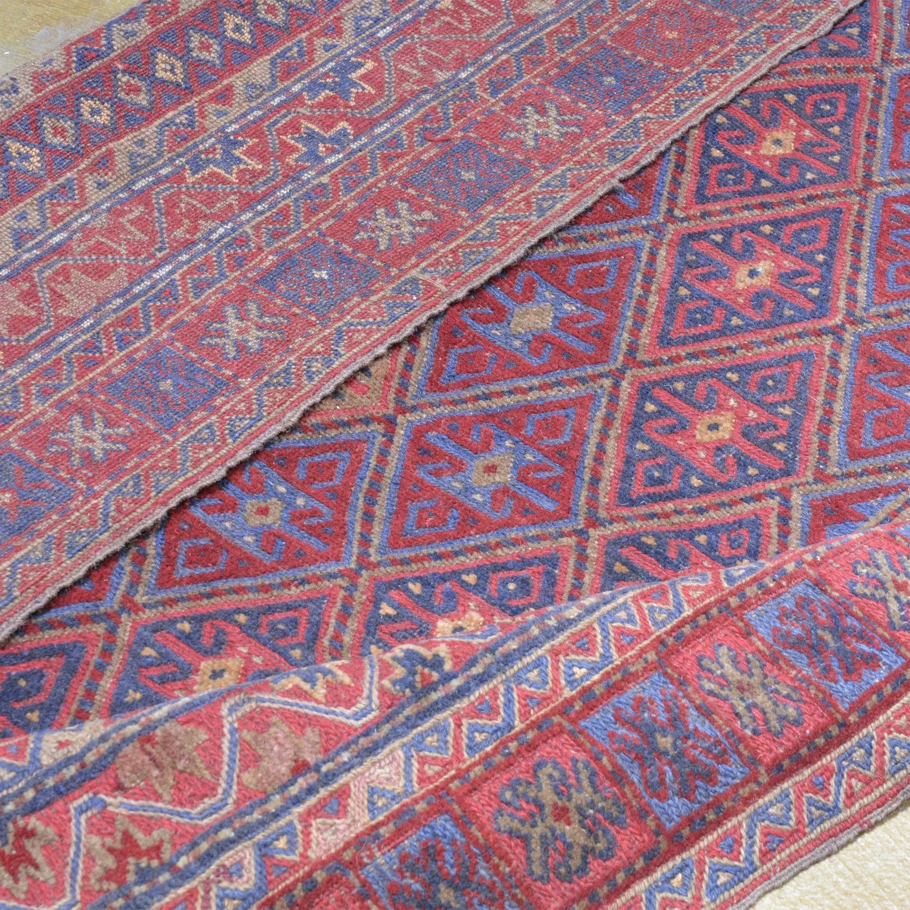 Hand-Woven Afghan Mashwani Flatweave Handmade Wool Rug (Size 4.8 X 6.4) Brrsf-1401
