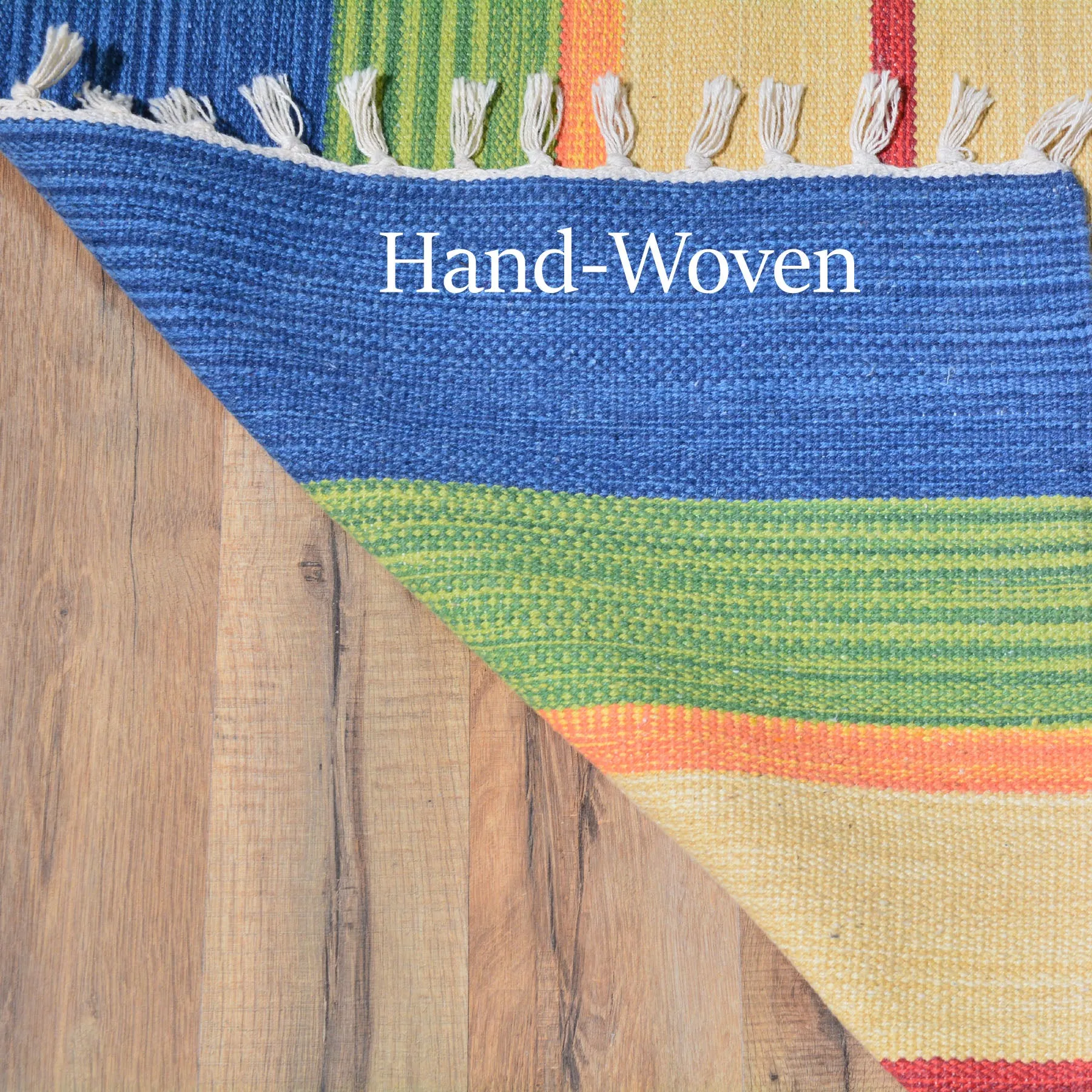 Hand-Woven Cotton Reversible Kilim Southwestern Design Rug (Size 5.0 X 7.8) Brral-4194