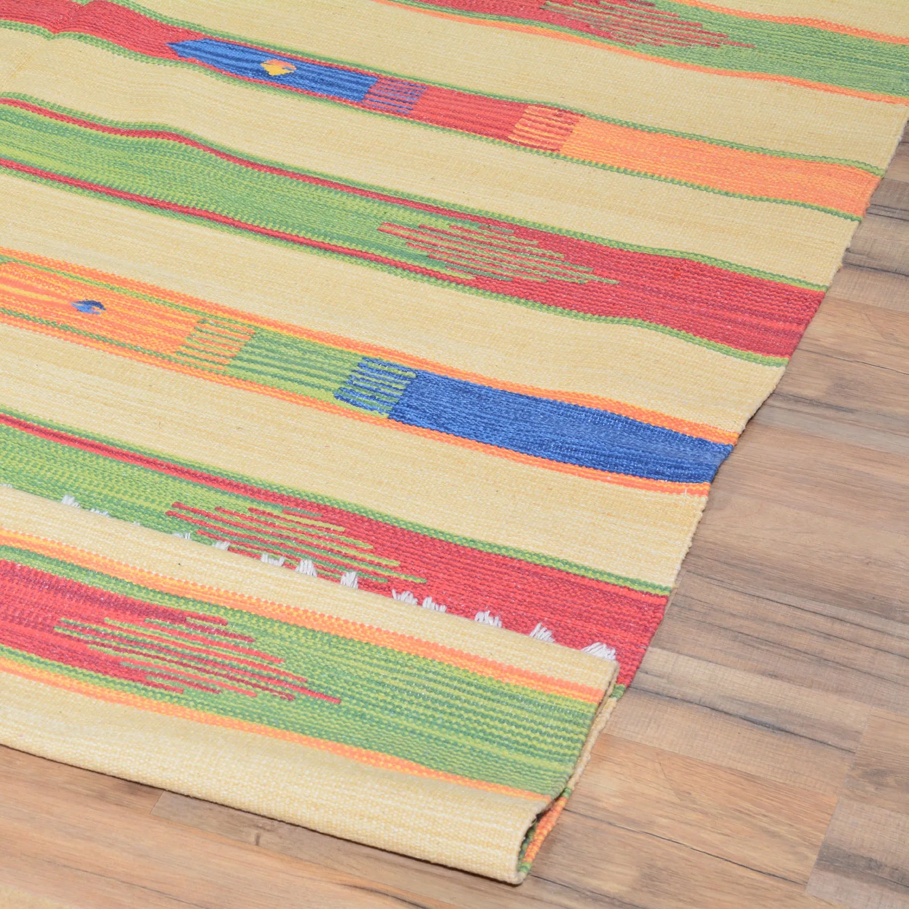 Hand-Woven Cotton Reversible Kilim Southwestern Design Rug (Size 5.0 X 7.8) Brral-4194