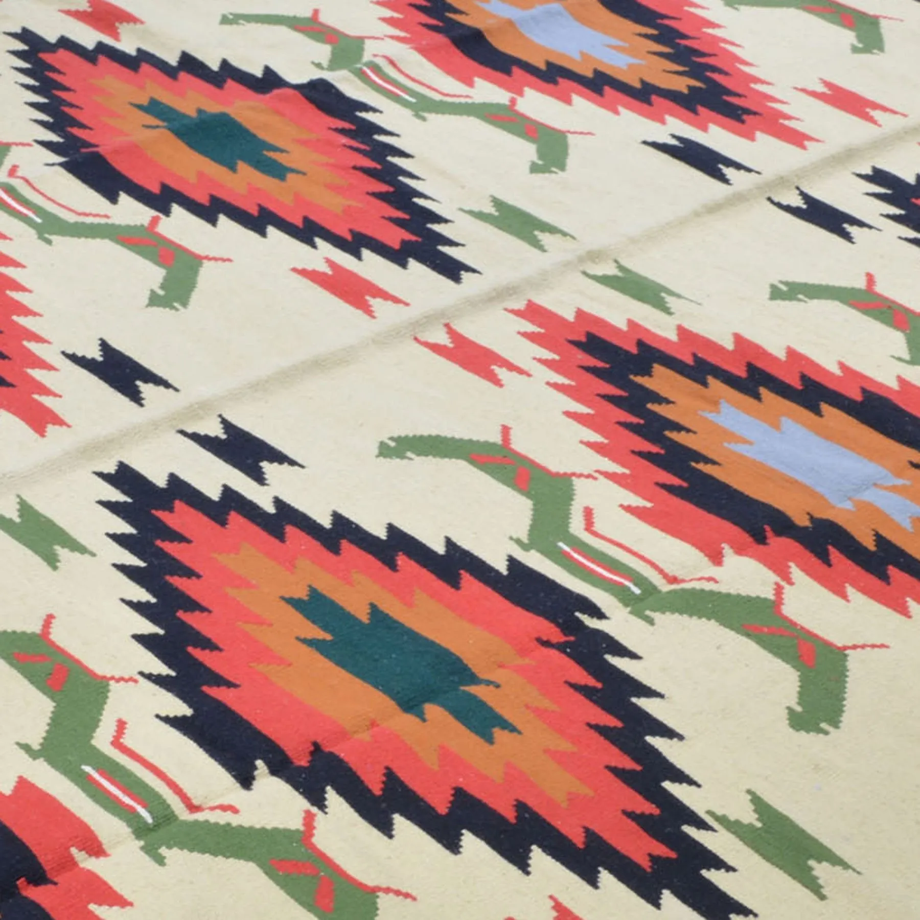 Hand-Woven Macedonian Kilim Handmade Wool Rug (Size 6.5 X 9.5) Brrsf-6159
