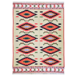 Hand-Woven Macedonian Kilim Handmade Wool Rug (Size 6.5 X 9.5) Brrsf-6159
