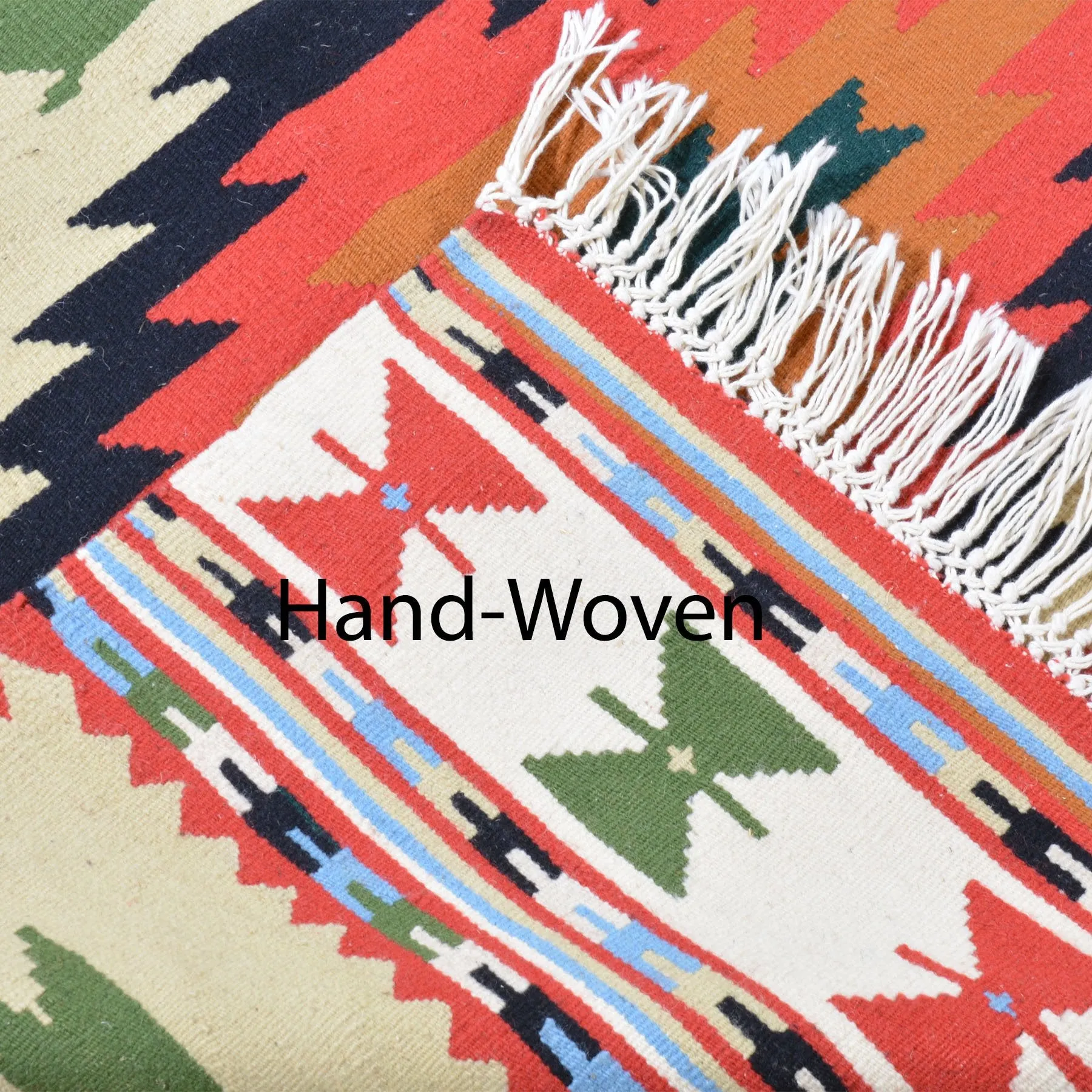 Hand-Woven Macedonian Kilim Handmade Wool Rug (Size 6.5 X 9.5) Brrsf-6159