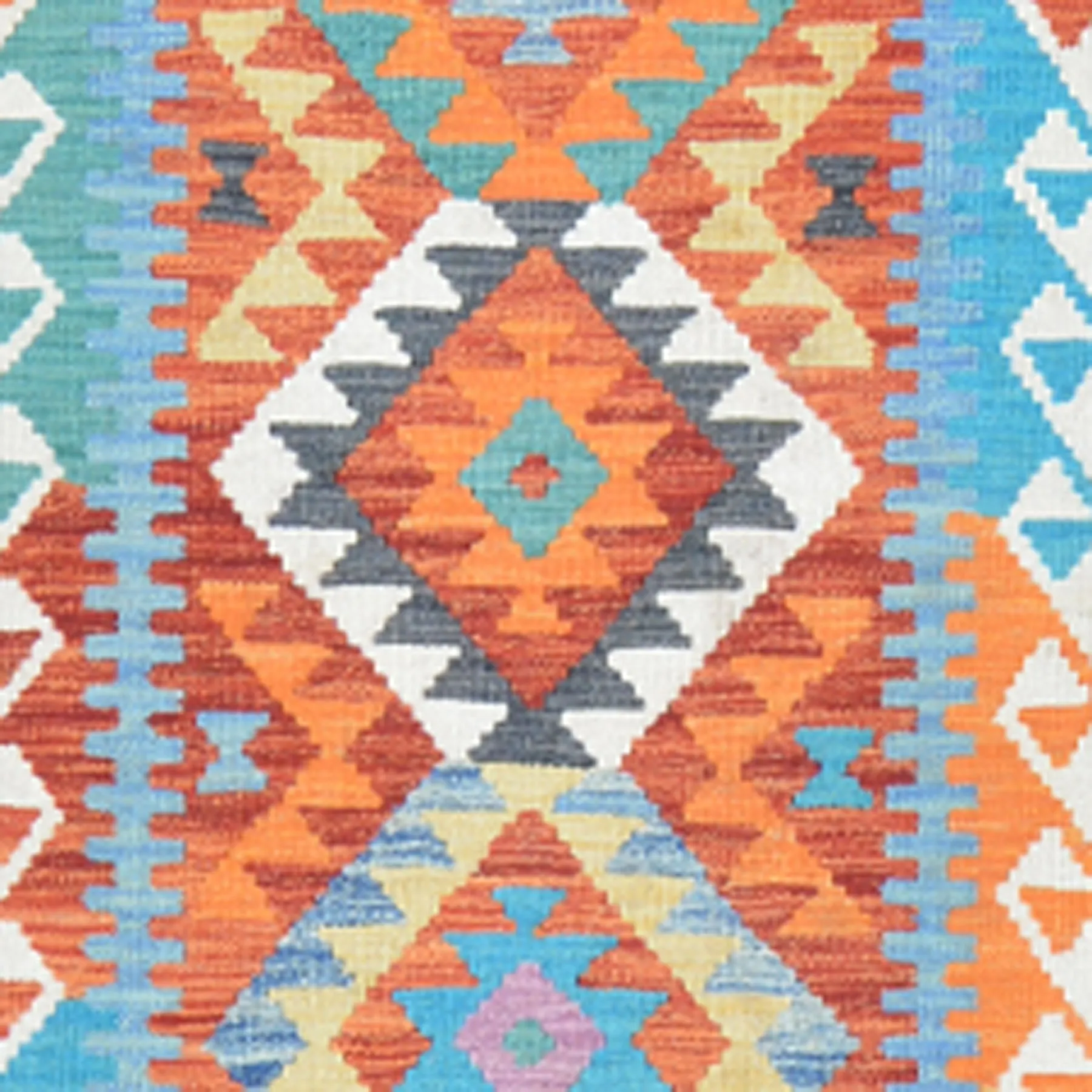 Hand-Woven Reversible Momana Kilim Handmade Wool Rug (Size 2.6 X 16.1) Cwral-10098
