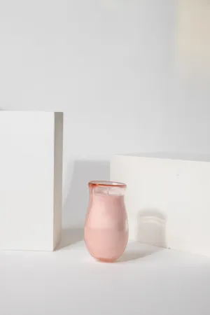 Handblown Bexley Pink Candle
