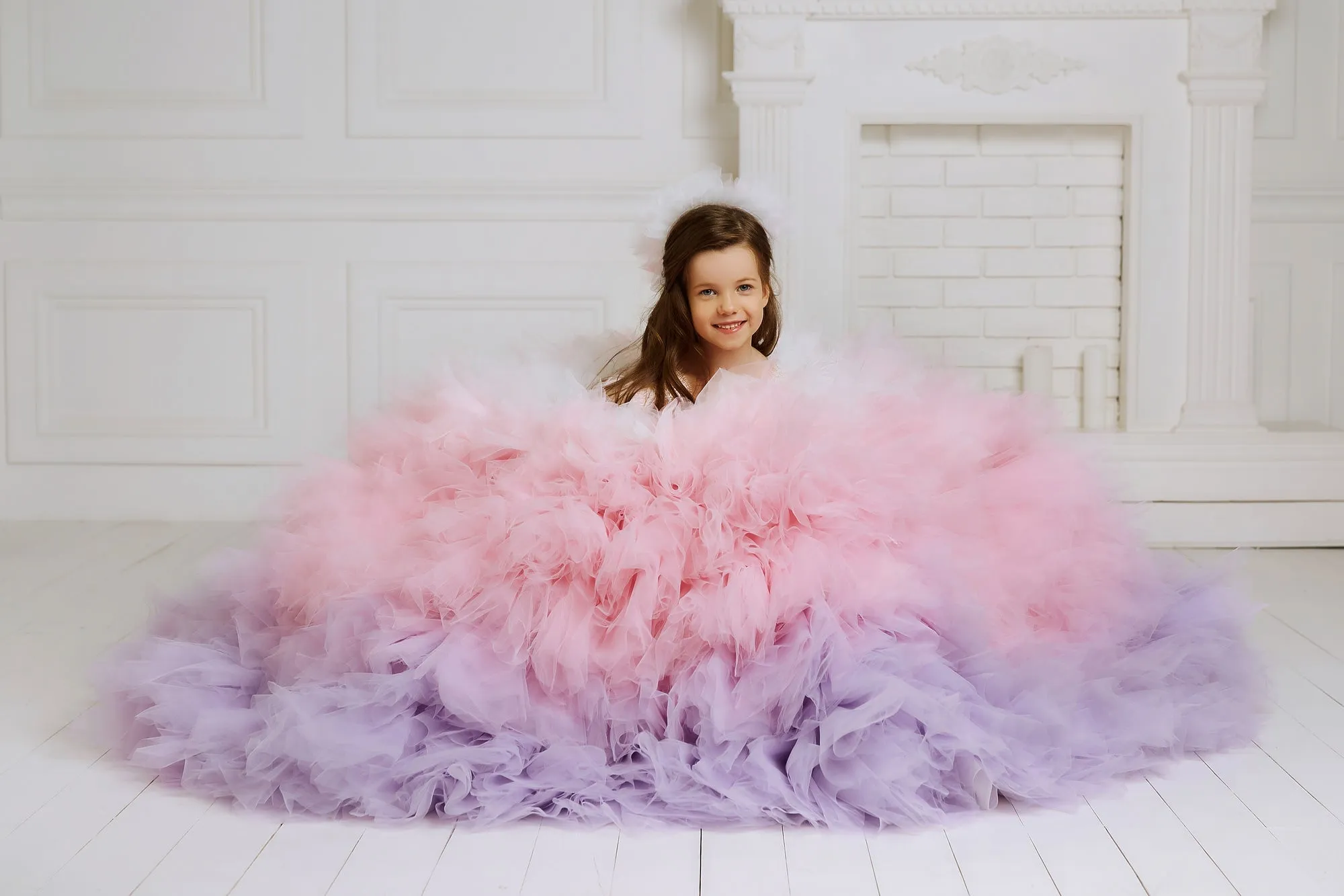 High End Cotton Candy Dress for Children Photography Prop and Birthdays
