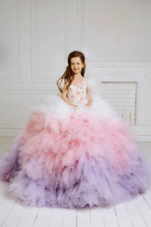 High End Cotton Candy Dress for Children Photography Prop and Birthdays