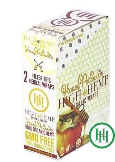High Hemp Organic Wraps - Various Flavors - (25 Packs Per Display)