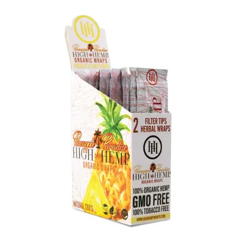 High Hemp Organic Wraps - Various Flavors - (25 Packs Per Display)