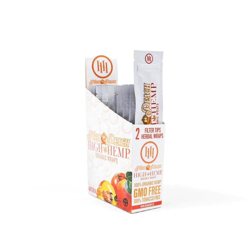 High Hemp Organic Wraps - Various Flavors - (25 Packs Per Display)