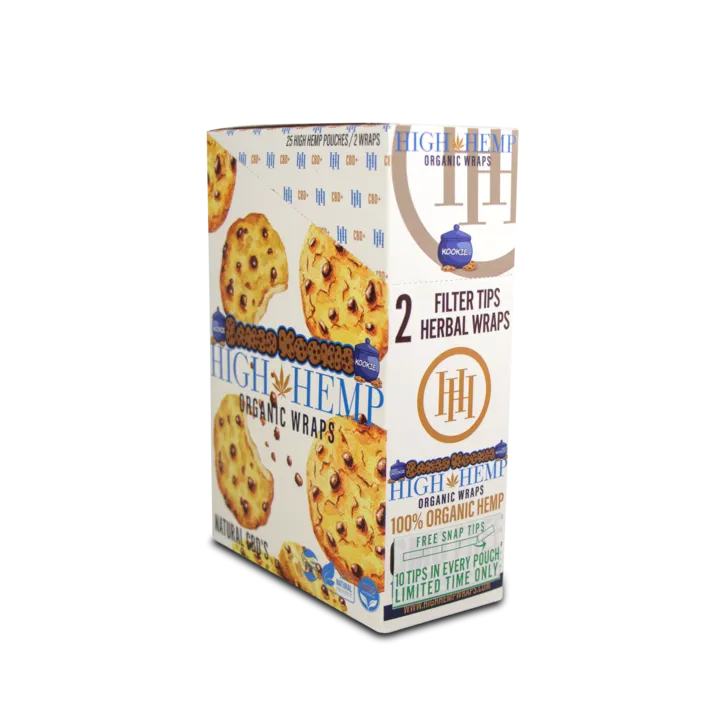 High Hemp Organic Wraps - Various Flavors - (25 Packs Per Display)
