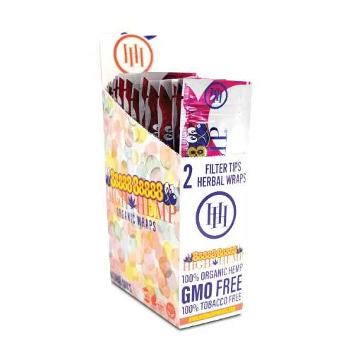 High Hemp Organic Wraps - Various Flavors - (25 Packs Per Display)