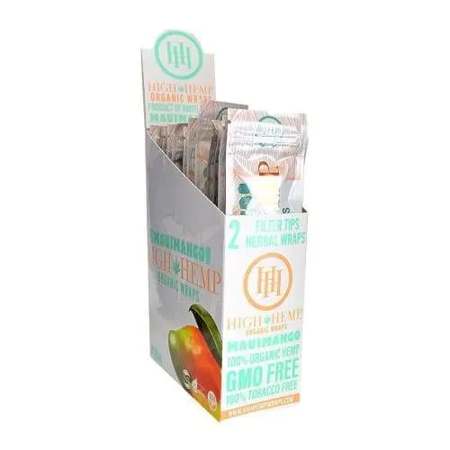 High Hemp Organic Wraps - Various Flavors - (25 Packs Per Display)