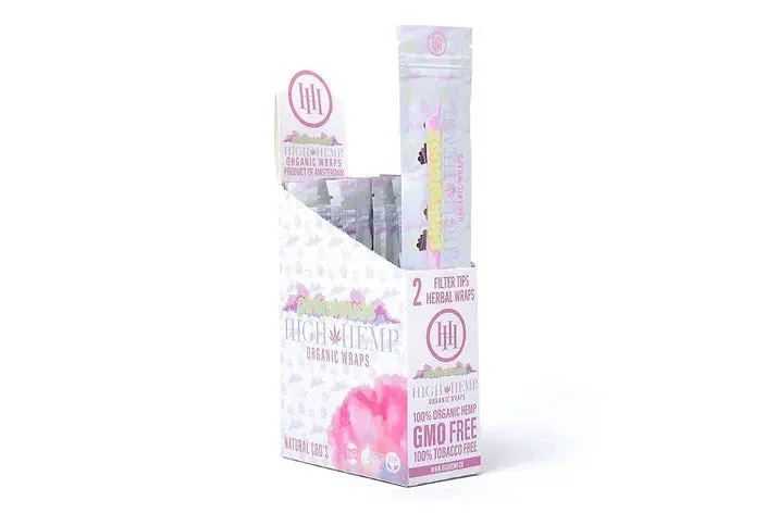 High Hemp Organic Wraps - Various Flavors - (25 Packs Per Display)