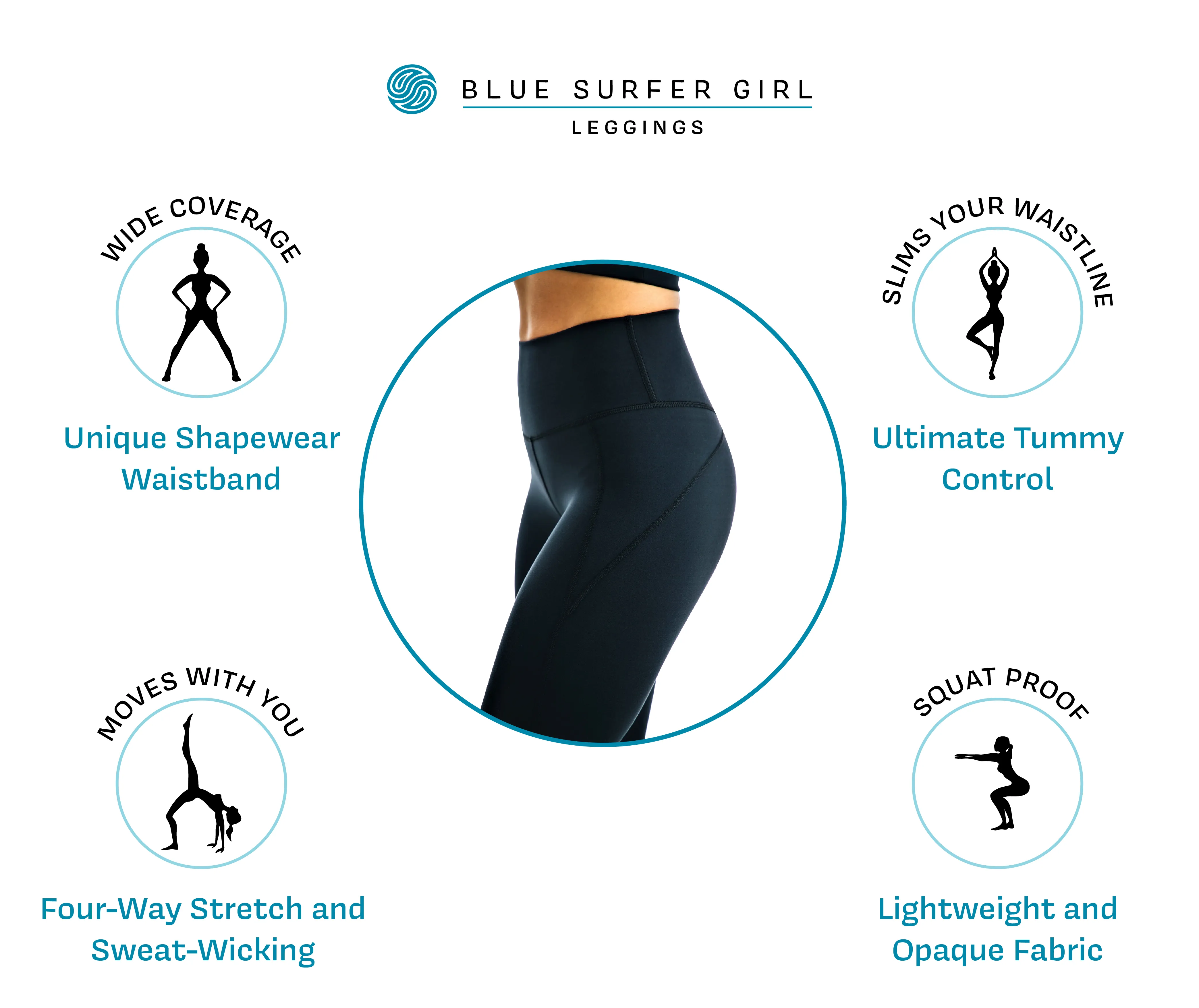 High-Waisted Leggings Black Sand Amped