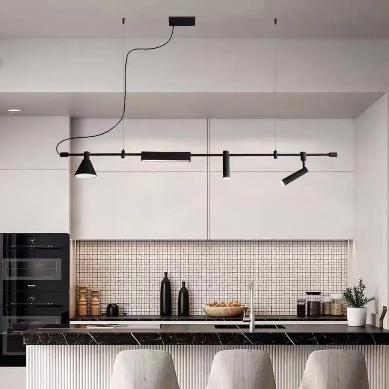 Horizontal LED Linear Light Pendant for Kitchen Island, Office