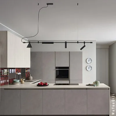 Horizontal LED Linear Light Pendant for Kitchen Island, Office