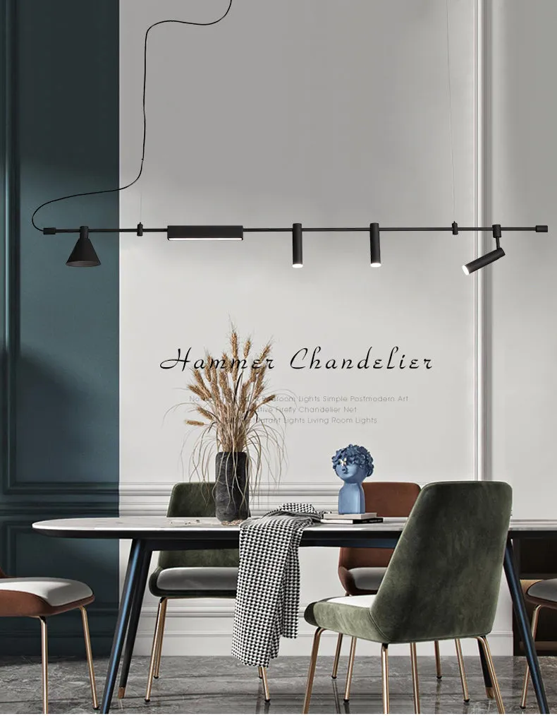 Horizontal LED Linear Light Pendant for Kitchen Island, Office