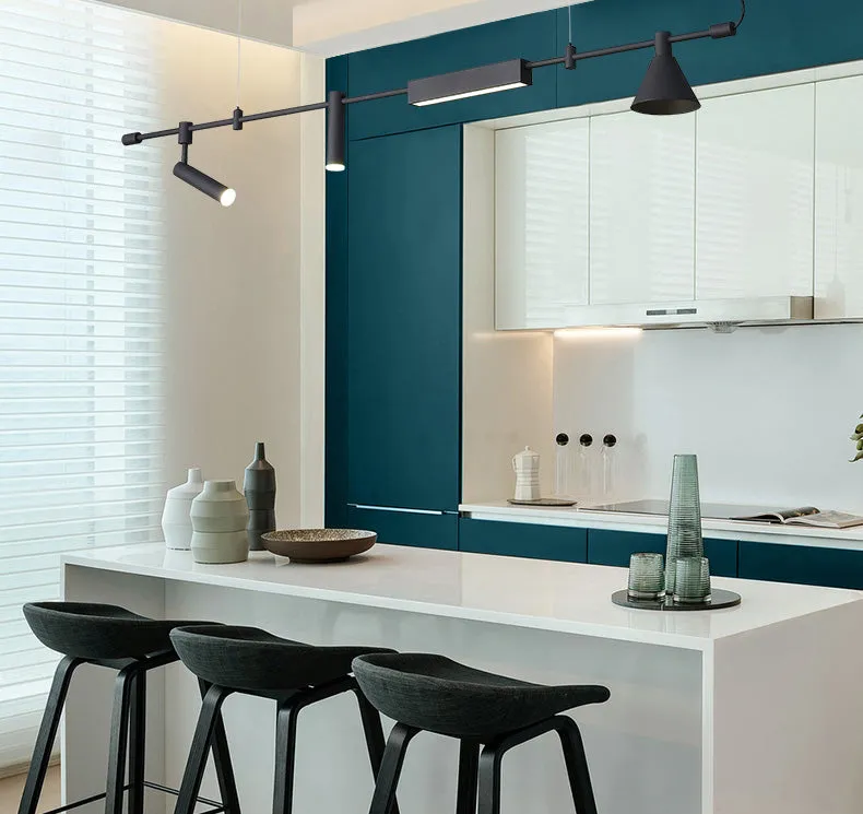 Horizontal LED Linear Light Pendant for Kitchen Island, Office