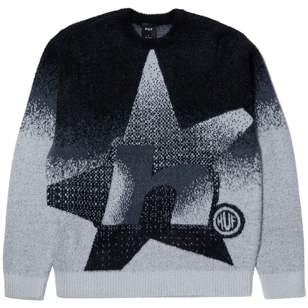 HUF Horizon Mohair Crewneck Sweater Charcoal