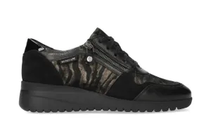 'IASMINA' women's ergonomic lace-zip shoe - Black
