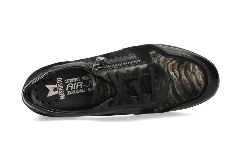 'IASMINA' women's ergonomic lace-zip shoe - Black