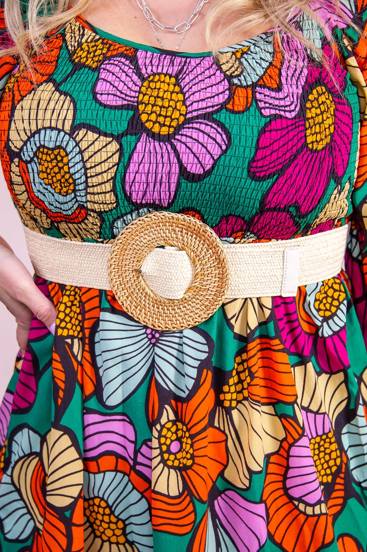 Ivory/Tan Woven Regular Belt - BLT1281IV