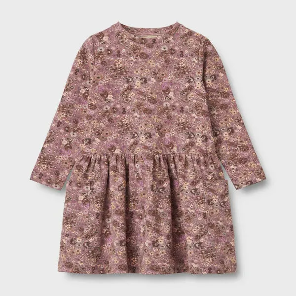 Jersey Dress Bessie in Lavender Flowers