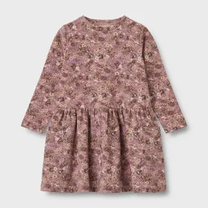 Jersey Dress Bessie in Lavender Flowers