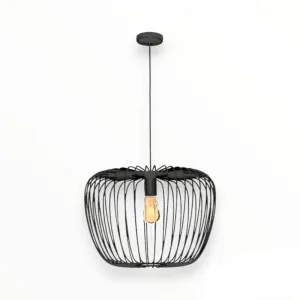 K. Light Large Apple Pendant 230V 40W E27 Black