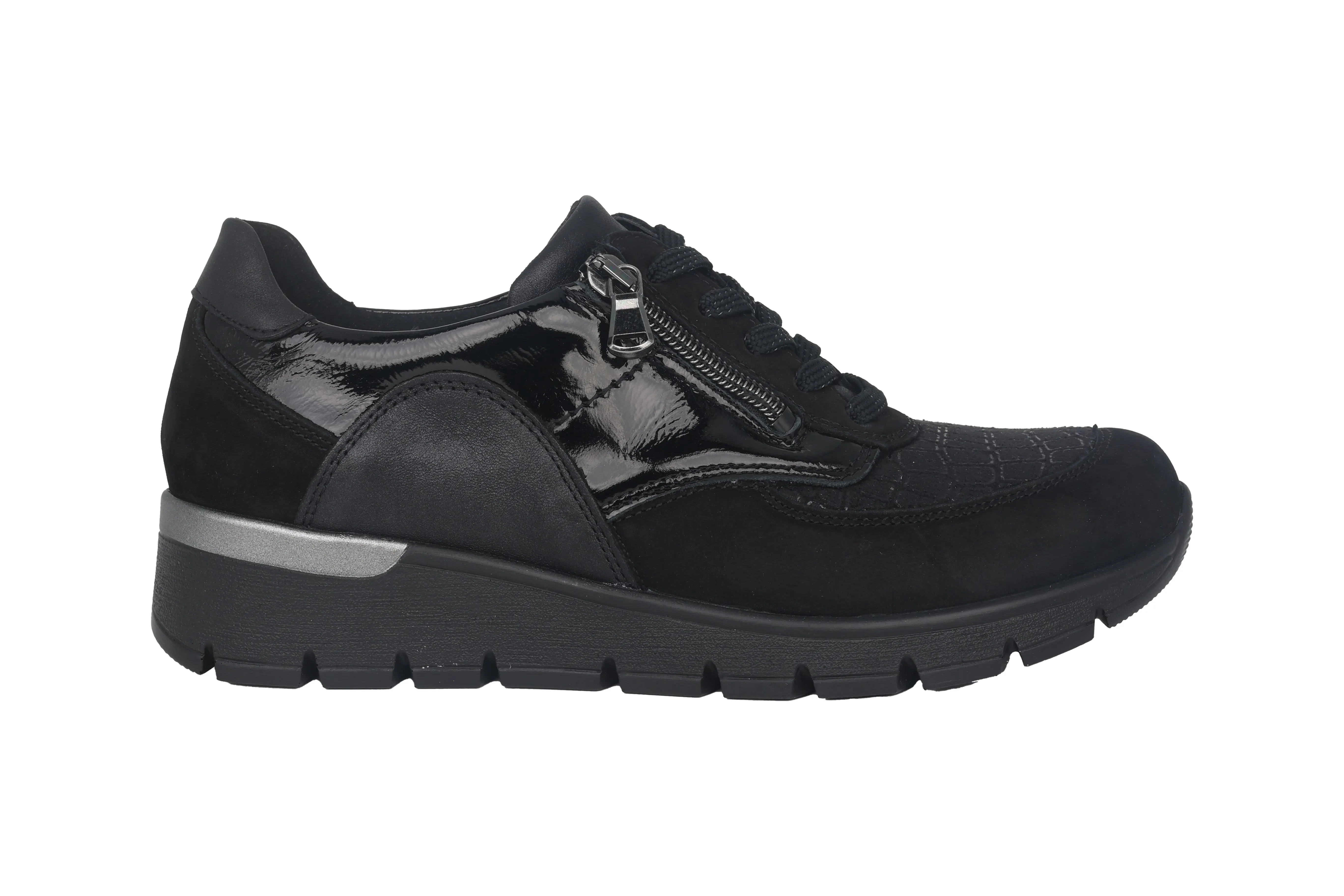 'K-Ramona' women's very wide fit (K) sneakers - Black