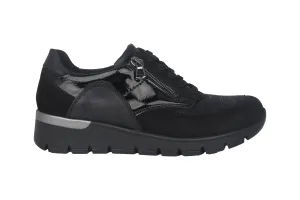 'K-Ramona' women's very wide fit (K) sneakers - Black