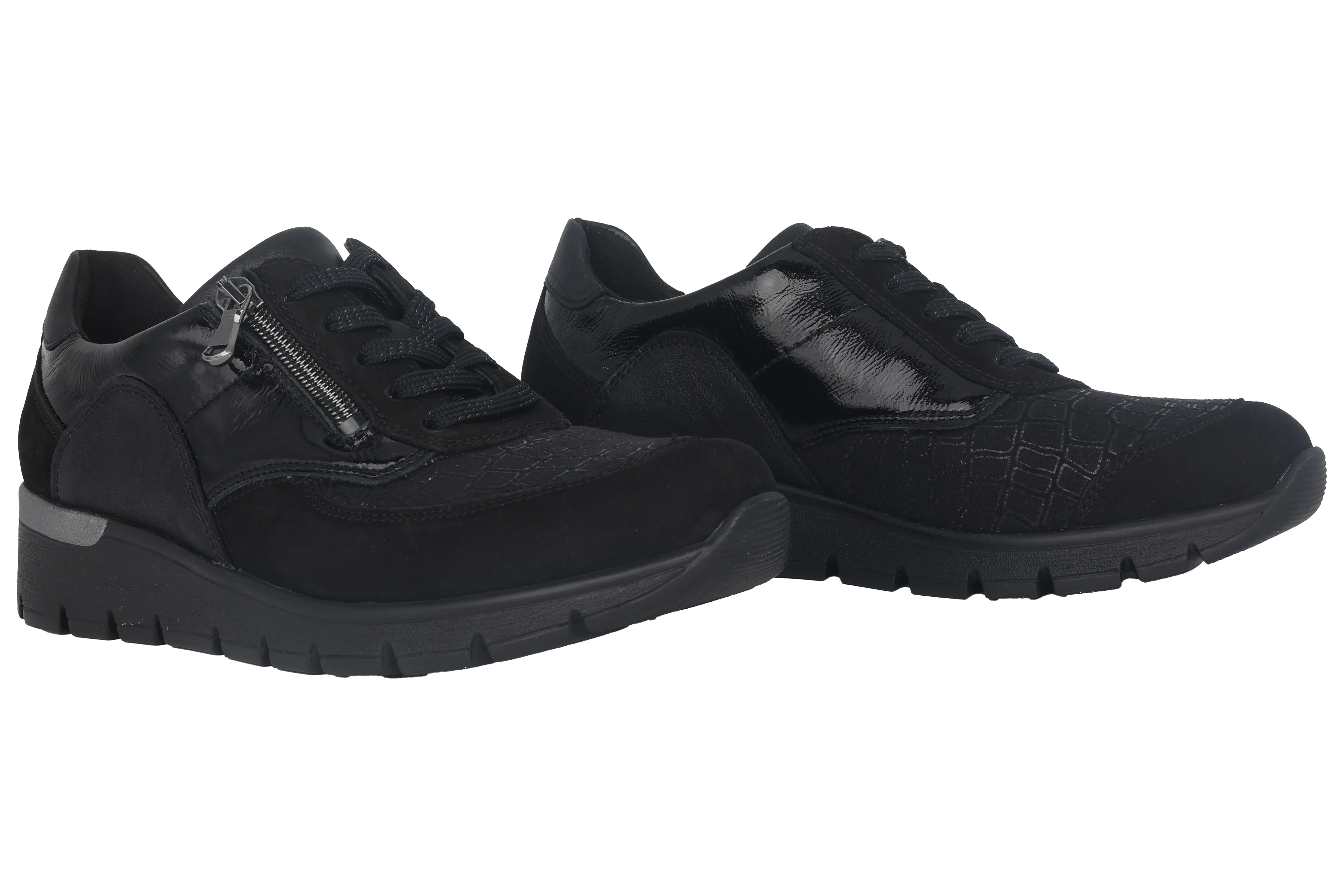 'K-Ramona' women's very wide fit (K) sneakers - Black