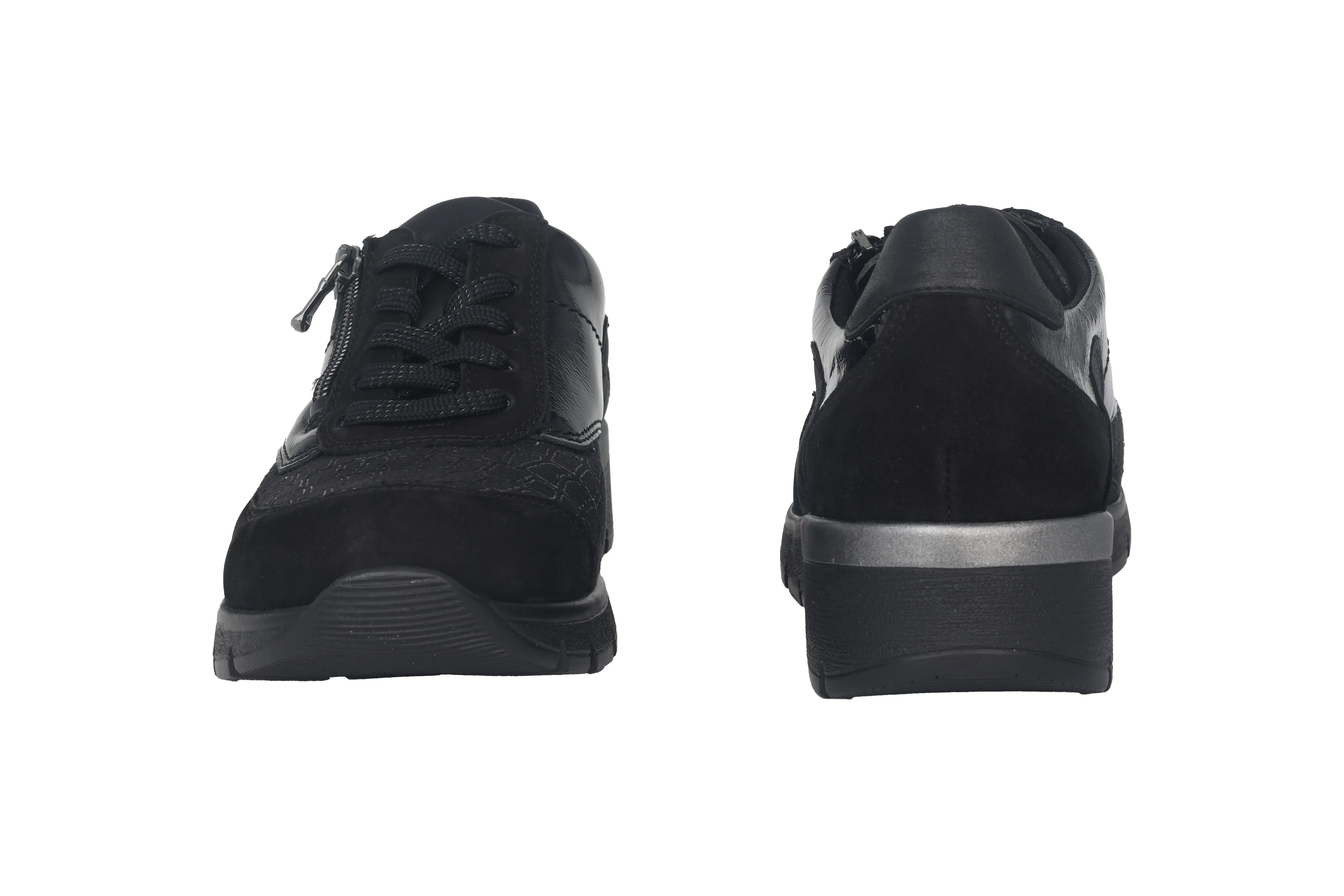 'K-Ramona' women's very wide fit (K) sneakers - Black
