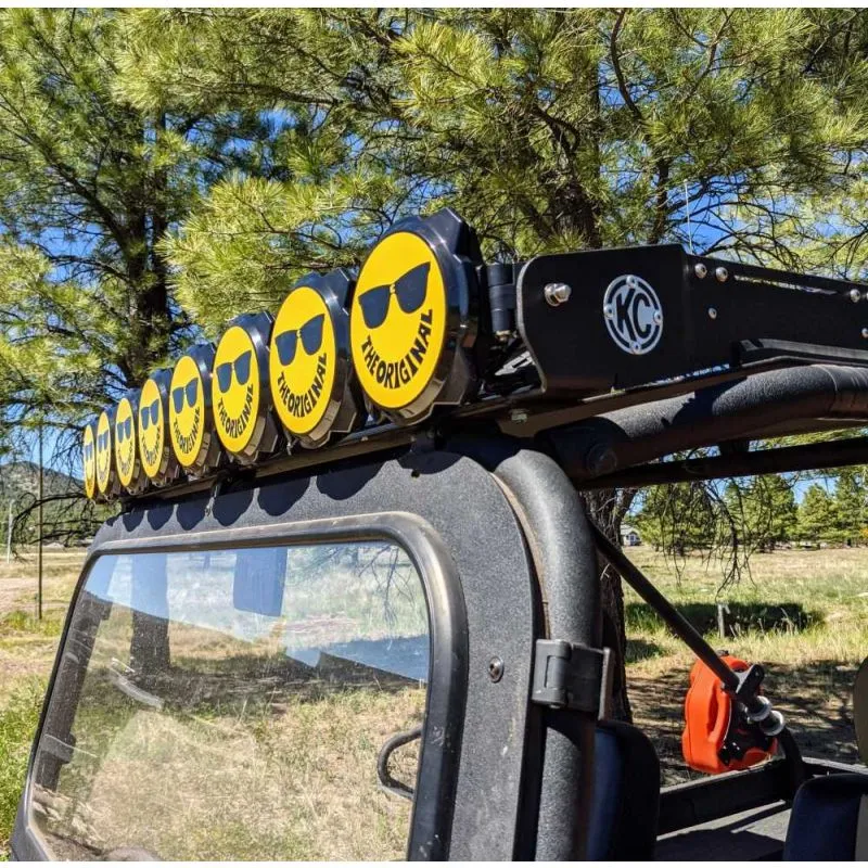 KC HILITES 6" Pro6 Gravity® Light cover - 50th Anniversary Smiley Face- Yellow / Black KC Logo