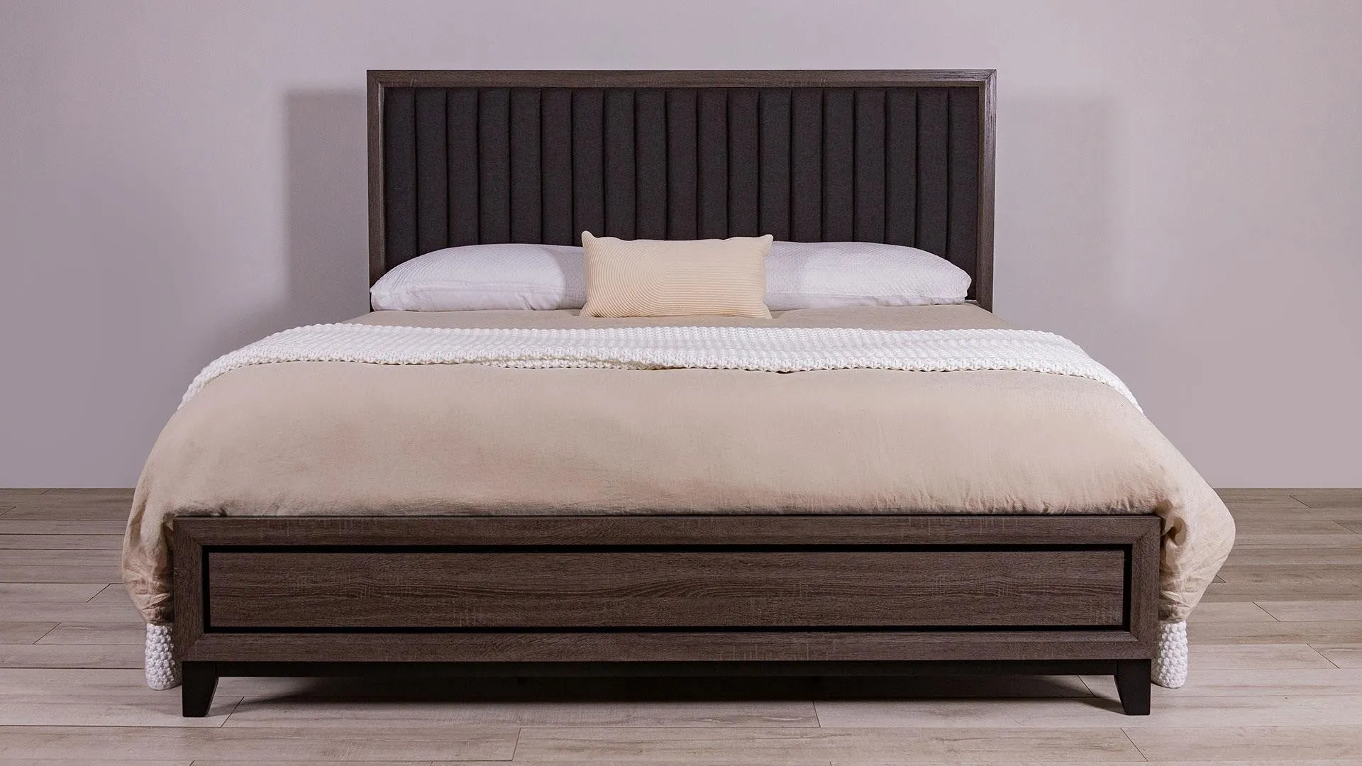 Laura Bed In Faux Marble Grey