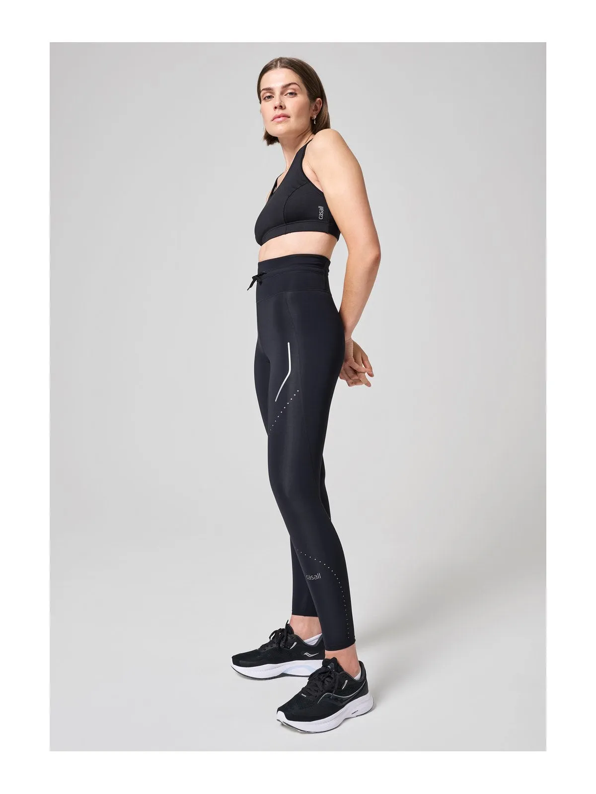 Legginsy treningowe z wysokim stanem CASALL Shapify High Waist Running Tights black