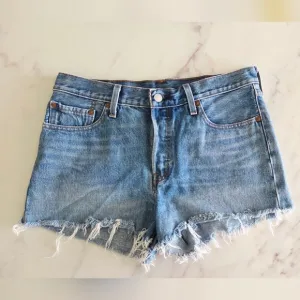 Levi's Denim Frayed Hem Women's Cut Off Jean Shorts