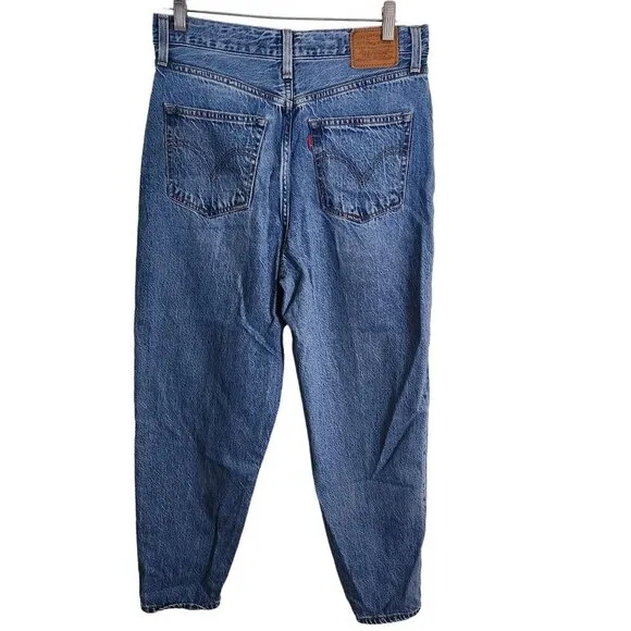 Levi's Premium Denim High Loose Taper Jeans Mid Wash Size 29