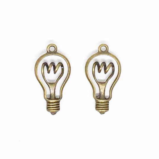 Light Bulb Metal Charm
